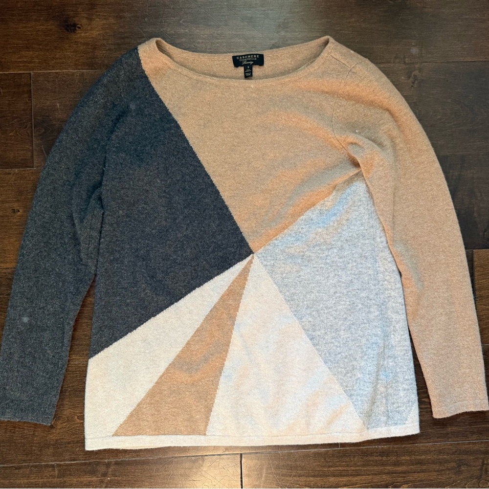 Charter Club- Size S- Heather Birch Cashmere Sweater